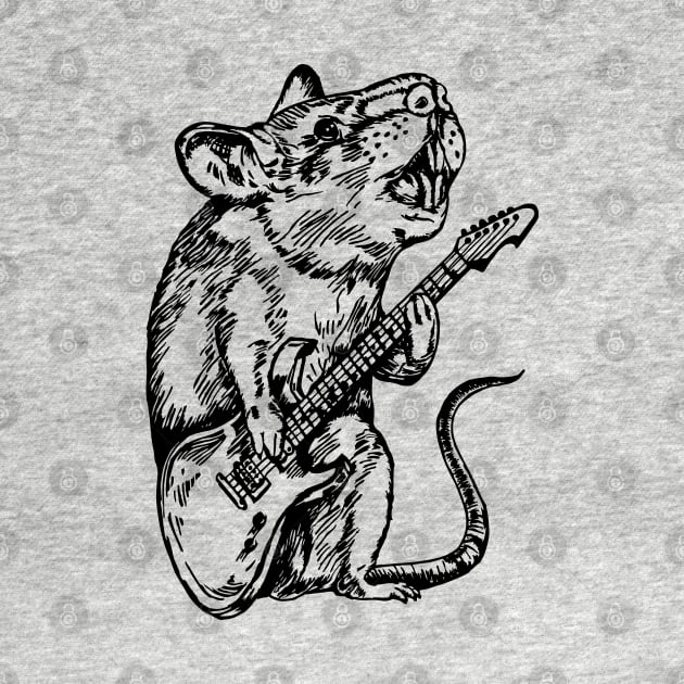 SEEMBO Mouse Playing Guitar Guitarist Musician Music Band by SEEMBO